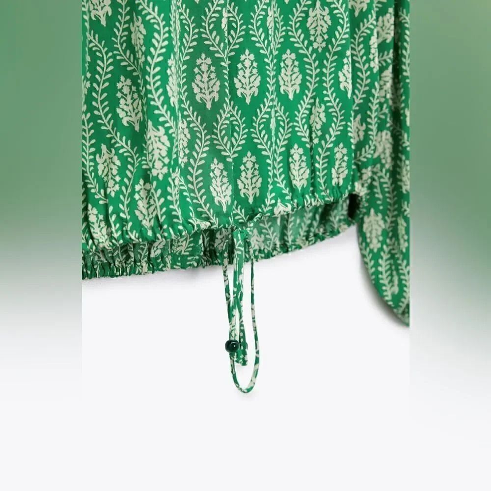 ZARA PRINTED COTTON TOP - Picture 8 of 8